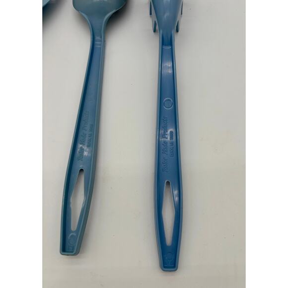 Vintage Tailor Made Kitchen Utensil Set Blue Plastic Spatula Spoon Pasta Server - Picture 7 of 7